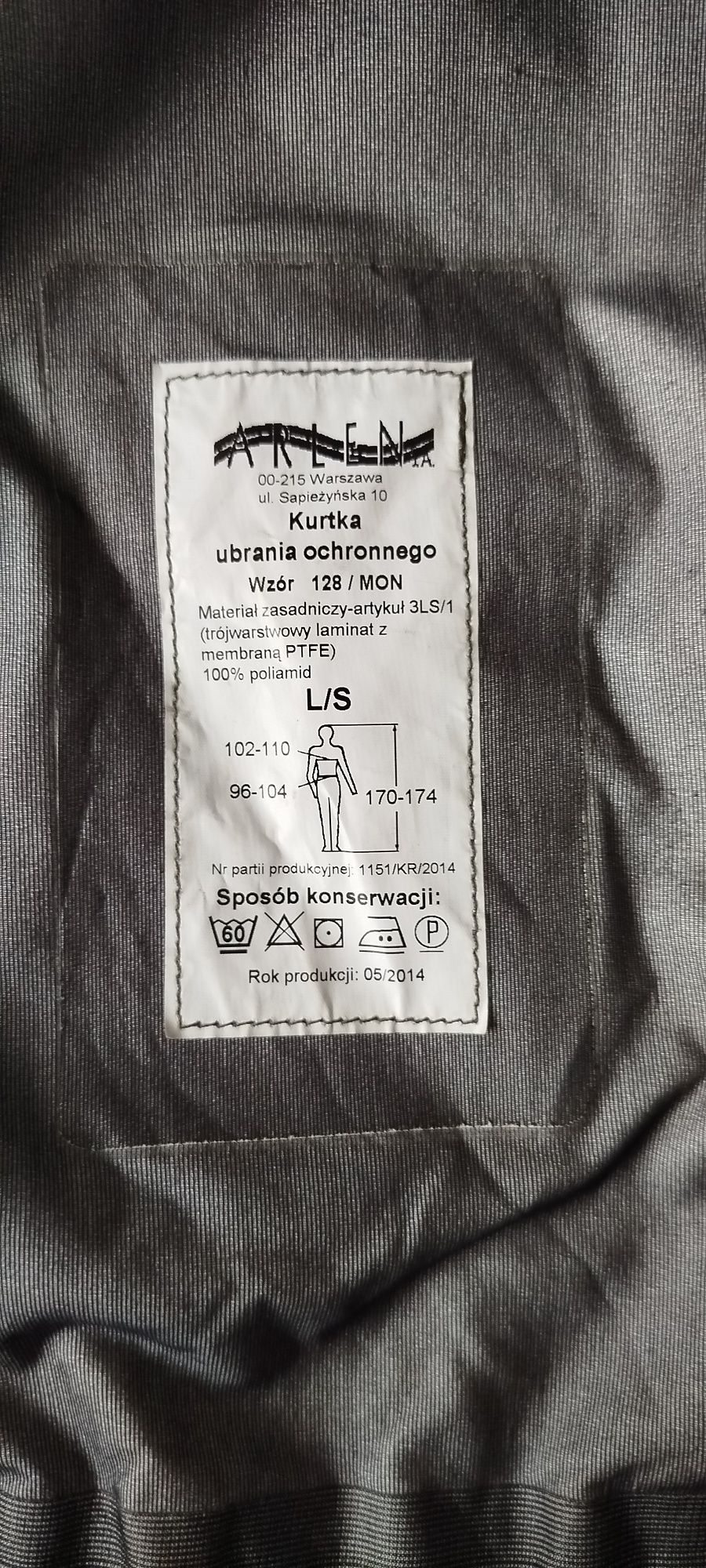 Wojskowa kurtka goretex wz. 128/ MON