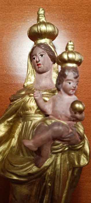 Escultura Nossa Sra. do Carmo - Terracota - Finais Séc XIX