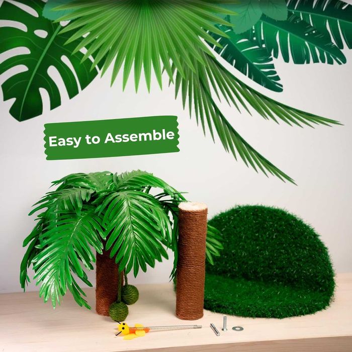 Poste arranhador para gato em forma de palmeira 40 x 68 cm - NOVO