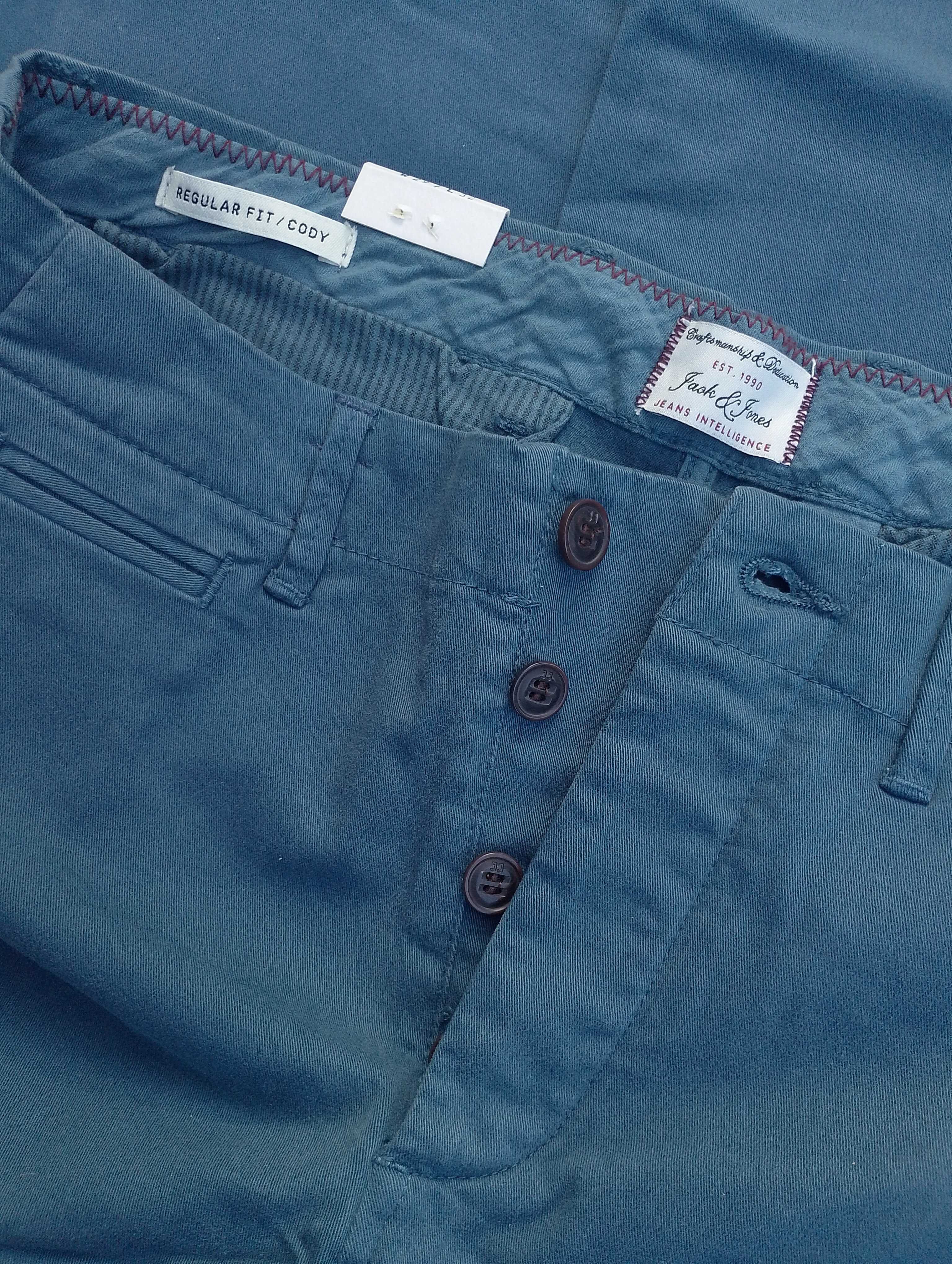 Штани чінос чоловічі Jack&Jones темно-блакитні АКЦІЯ!