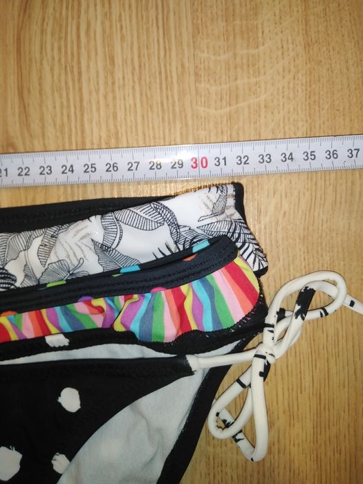 Zestaw 3 szt bikini Majtki kąpielowe dół stroju kąpielowego r 36