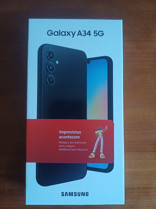 Samsung A34 5G, oferta de capa e película  1 ano e 3 meses garantia