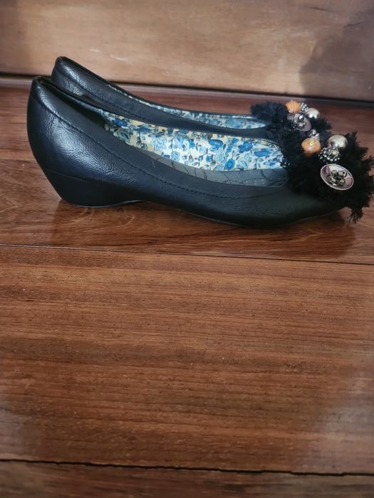 Baleriny na delikatnym obcasie r 37,5