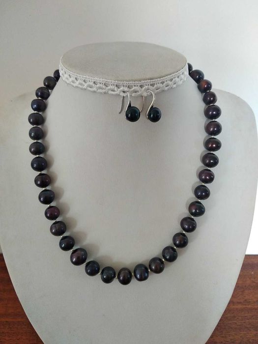 ожерелье D&G серьги серебро 925 браслеты рубин коралл жемчуг