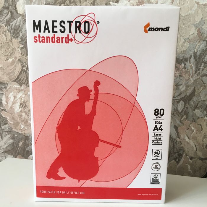 Бумага формата А4  Maestro, новая.