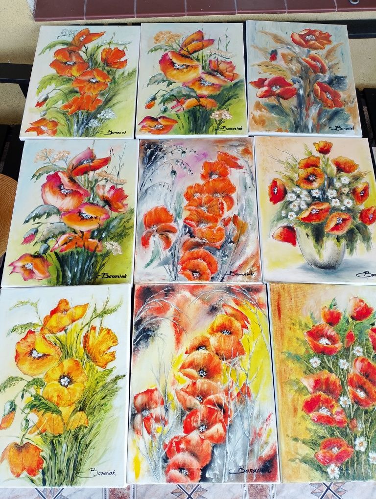 Obrazy maki wymiary 30/40 cm
