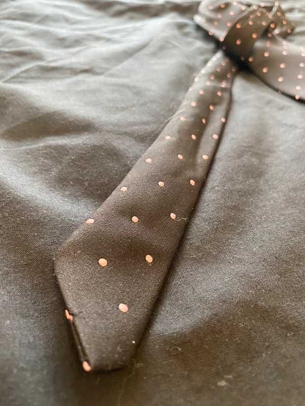 Vintage y2k krawat w kropki dots tie