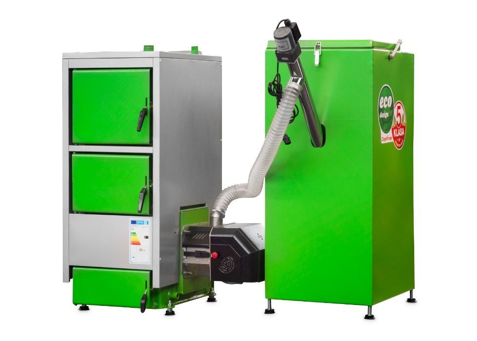 Kocioł CO 20kW Pellet Piec V klasa dotacja automatyczne rozpalan