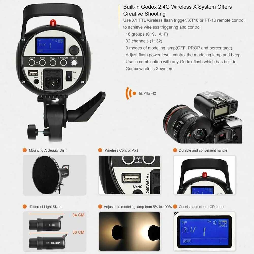 Спалах студійний Godox SK300II