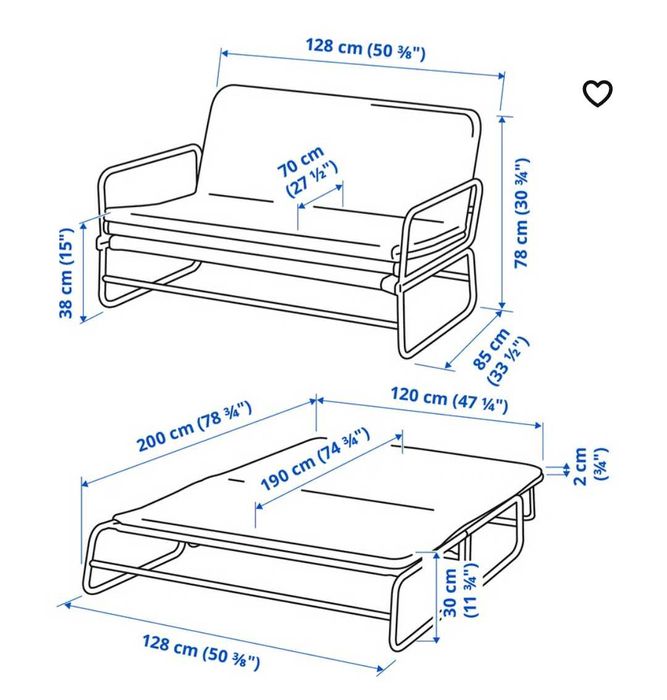Sofá Cama Ikea Cinzento