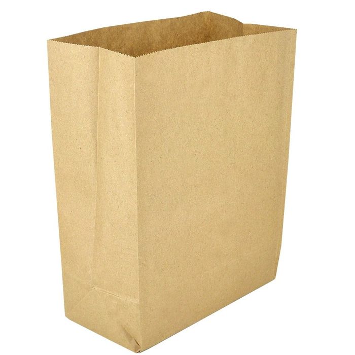 Паперовий пакет з прямокутним дном крафт