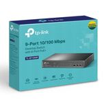 Новый свитч Tp-Llnk TL-SF1009P v4.0 10/100 Mbit/s, 8  с Poe 65 Вт