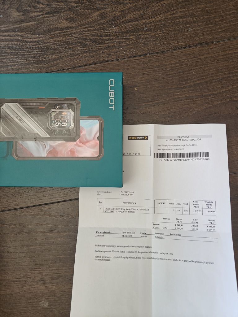 Smartfon Cubot King Kong x pro 5G