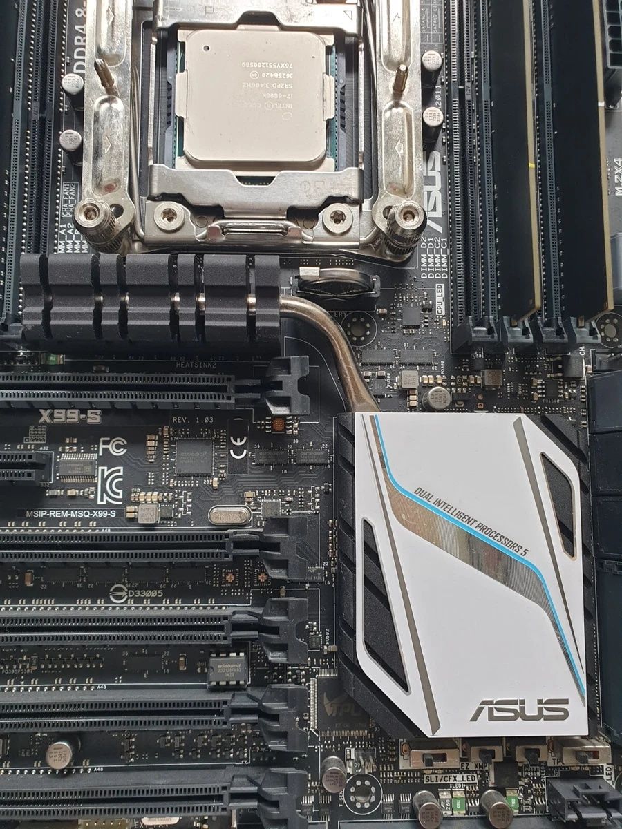 Комплект материнская плата Asus X99-S + i7 6800K + 16GB DDR4