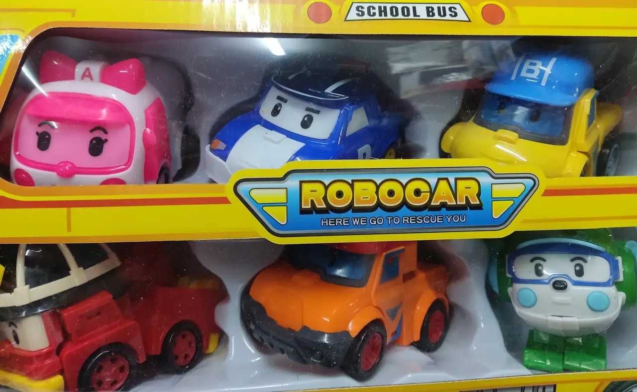 Набор трансформеров Робокар Полли Robocar Poli 6 героев в наборе