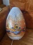 Piękna ręcznie malowana ceramiczna lampka