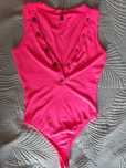 Body prążkowane z napami Ginger Neon Pink