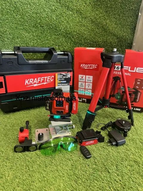 Krafftec Germany 4D лазерний рівень BL-16 (штатив, мікроліфт