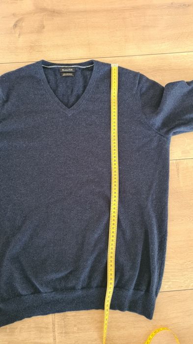 Sweter 100% Kaszmir Massimo Dutti. Ciemny granatowy. XL