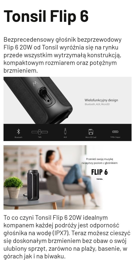 Głośnik Tonsil Flip 6