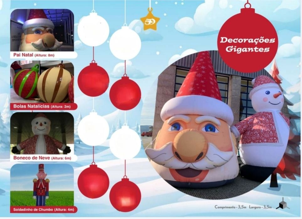 Decorações Natalícias para eventos:- Equipamentos