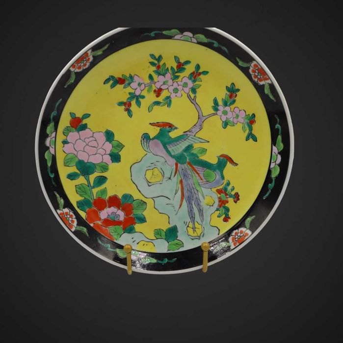 Talerz Japonia Arita Yamatoku - Kamionka - Bird, Flowers B4/020508