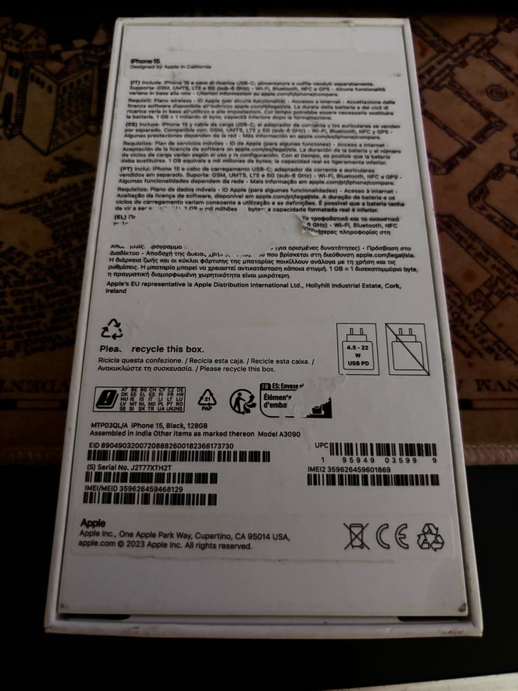 Iphone 15 128Gb Novo Vendo ou troca mais acerto