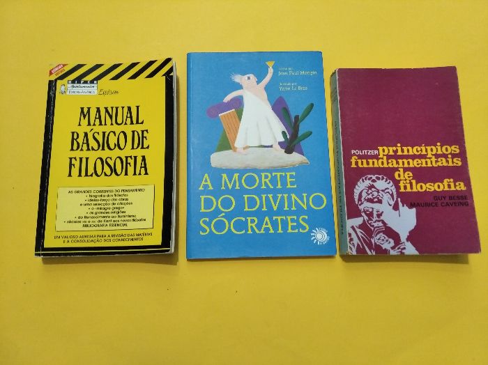 Diversos livros de Filosofia: A Morte do Divino Sócrates e outros