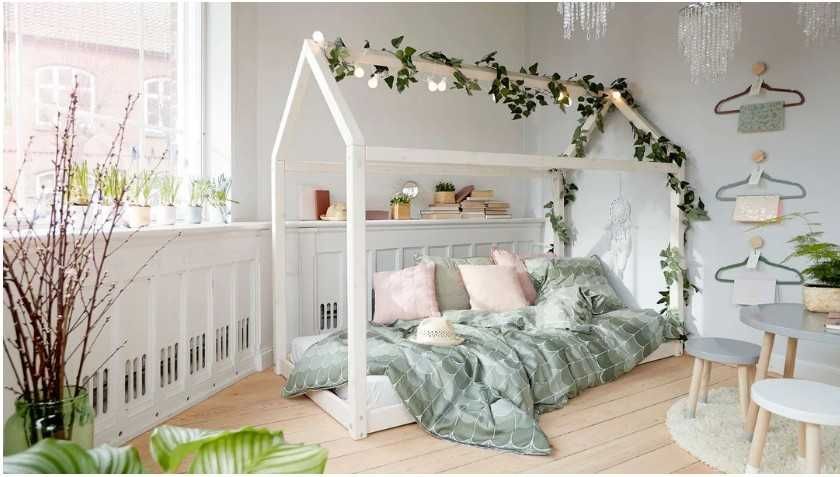 Cama Individual FLEXA, Casa , 90x200 cm Branca - Montessori