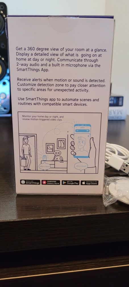 Kamera WiFi Aeotec 360, podgląd na telefonie, Smartthings, IPhone
