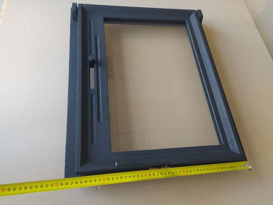 Дверка каміна 490х600мм Булат з регулятором.Дверца топочная