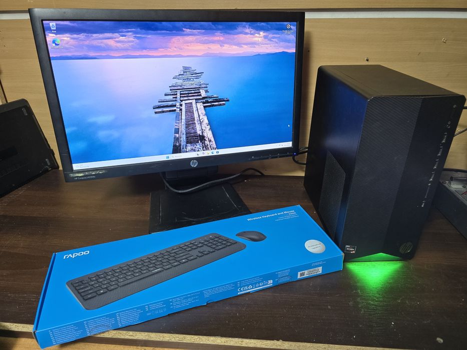 Zestaw komputer AM4 DDR4 HP PAVILION GAMING TG01 WIFI BT+Monitor HP k