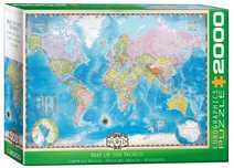 markowe puzzle eurographics mapa świata 2000el 96x68cm układanka world