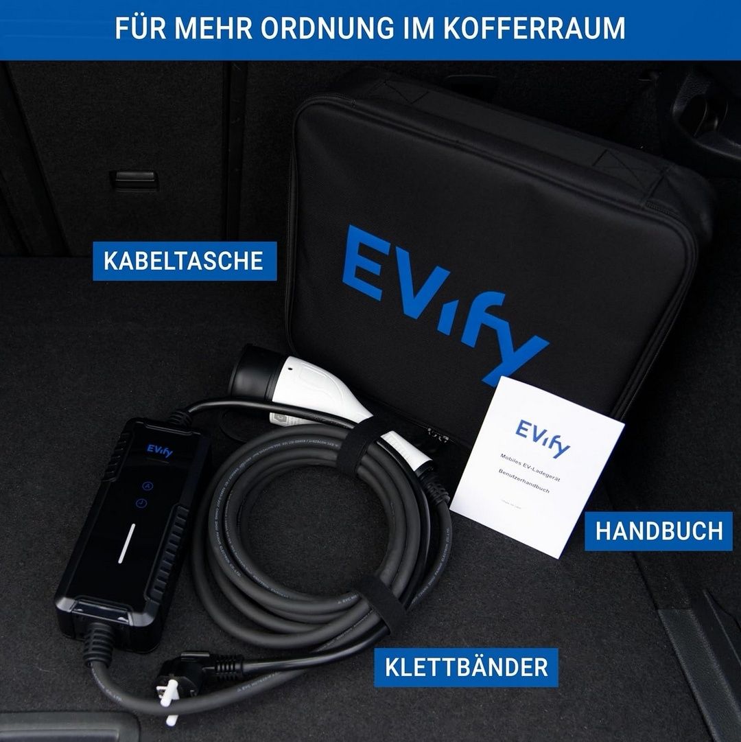 Ładowarka EVify 3,7kW 16A 10m | Typ 2 | Nowa z etui