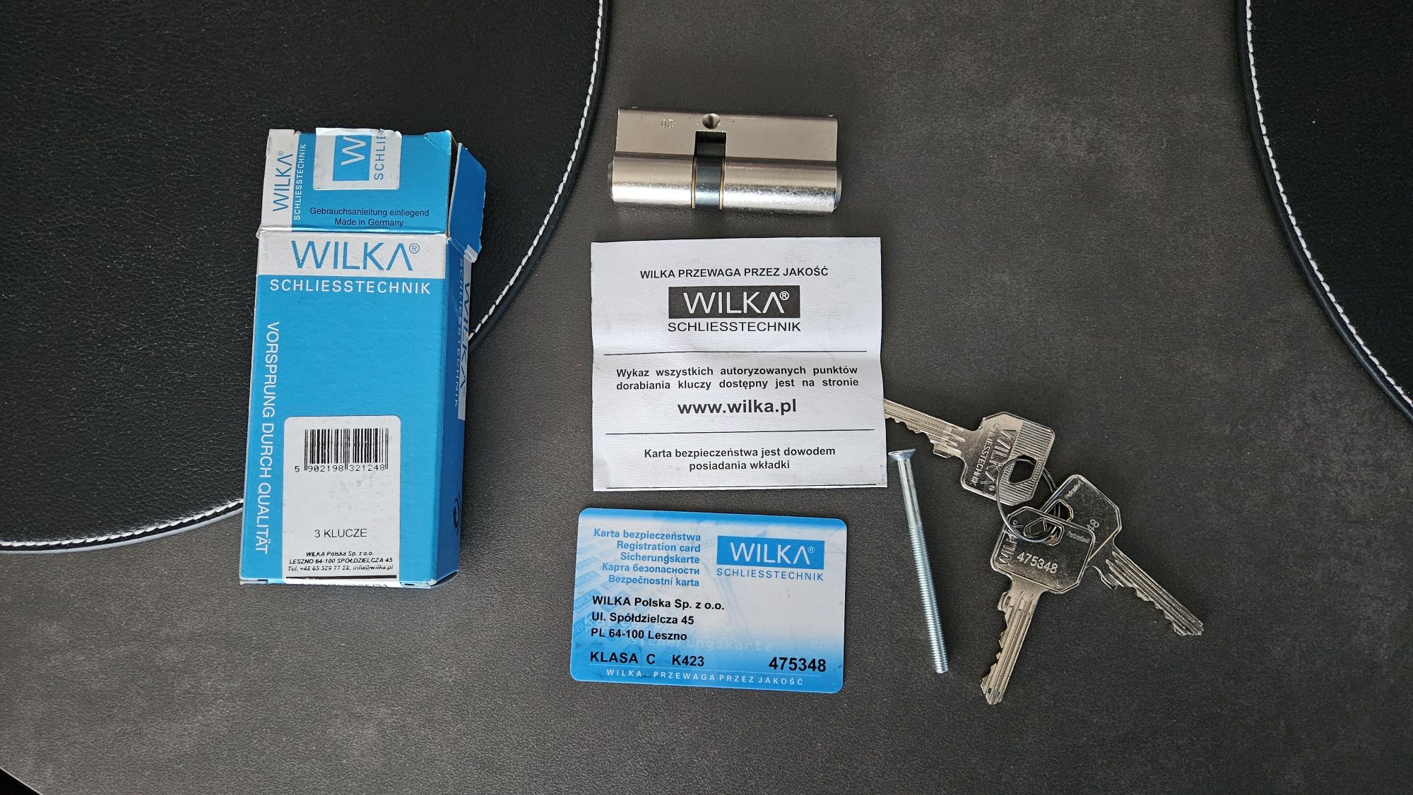WILKA wkładka, klasa C, 1400C, 3  klucze atestowana nikiel