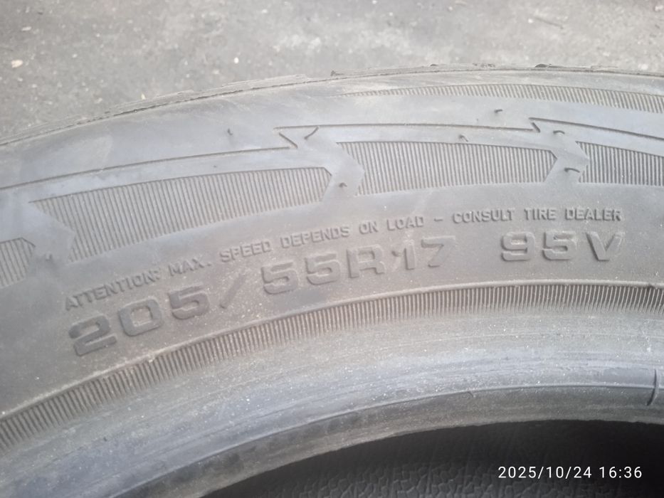 Шини 2 штуки 205.55.р17. 3000пара