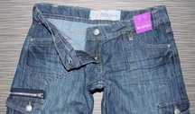 Denim spodnie damskie rybaczki jeansowe 38 M