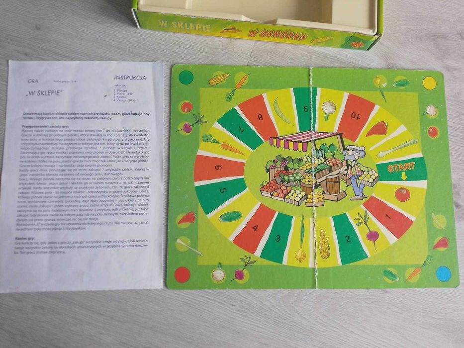 Zestaw gier "Grzybobranie" i "W sklepie, w ogródku"