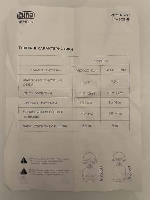 Газовый баллон 5л. пропан кемпинг сила, примус, газовая горелка