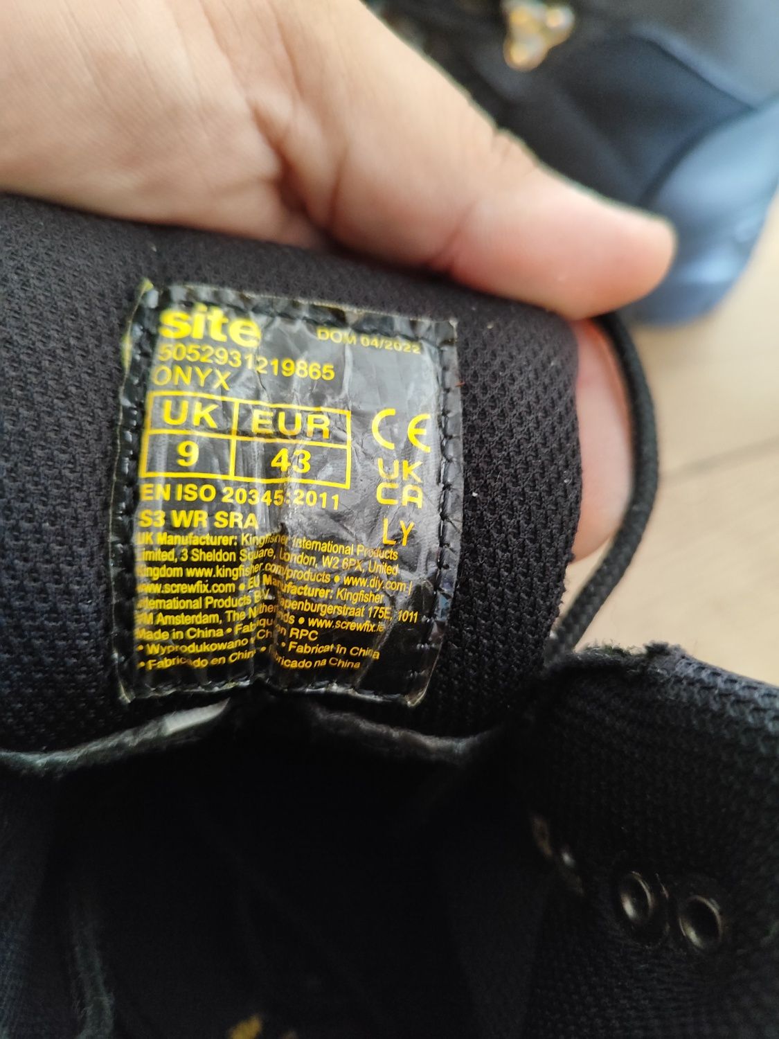 Buty robocze z wkładką metalowa Site Onyx