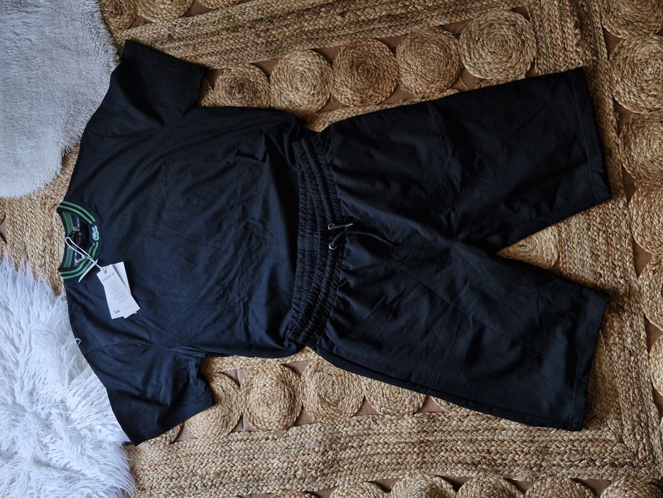 Zestaw męski bawełna spodenki krotkie tshirt lacoste krokodyl 2xl xl