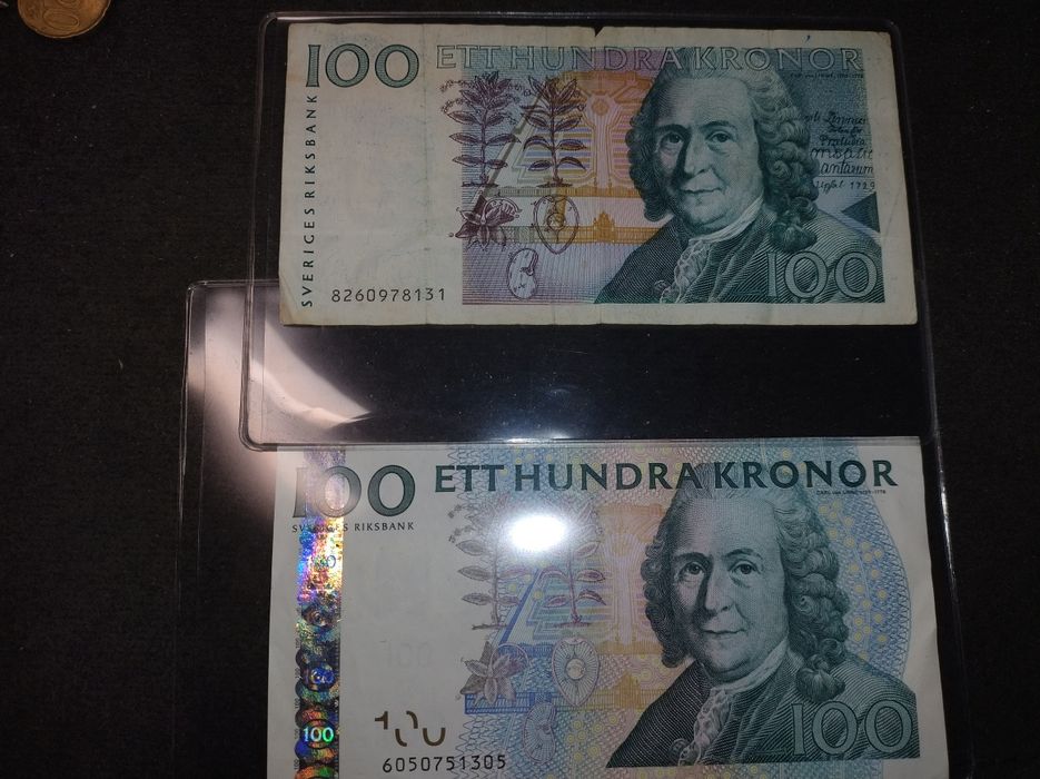 Szwecja 2 banknoty 100 koron