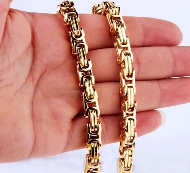 Pozłacany łańcuszek ze stali chirurgicznej