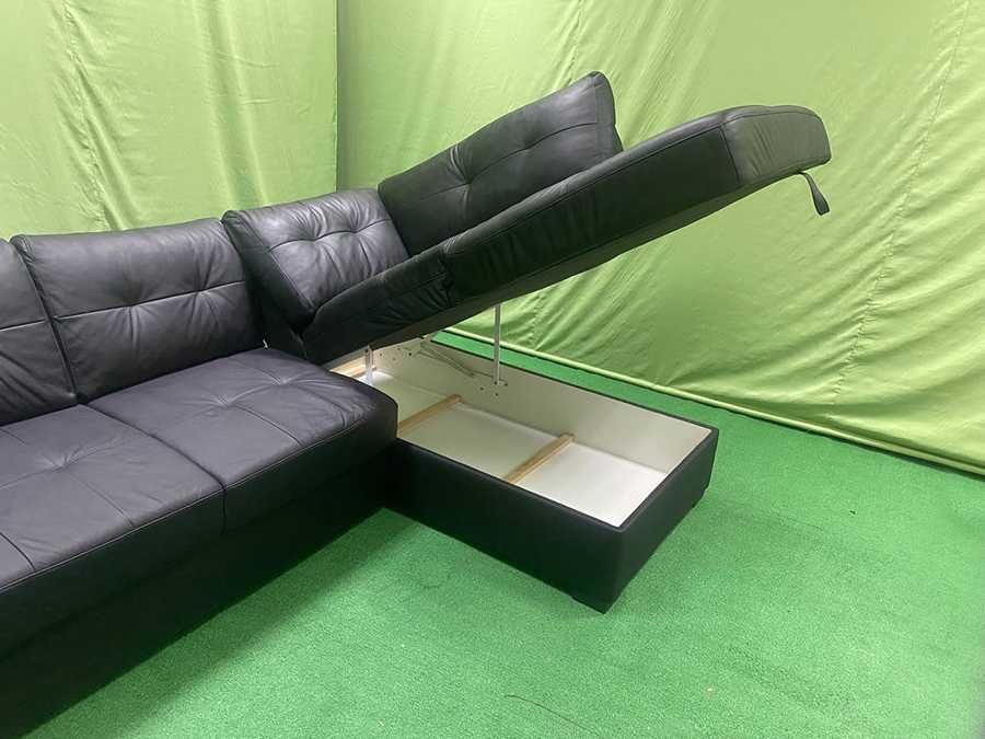 Кутовий диван. Розкладний куток. Диван з Німеччини. Шкіряний.