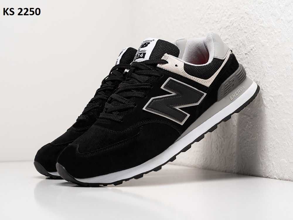 Кросівки New Balance 574 Black White. Арт: KS 2250