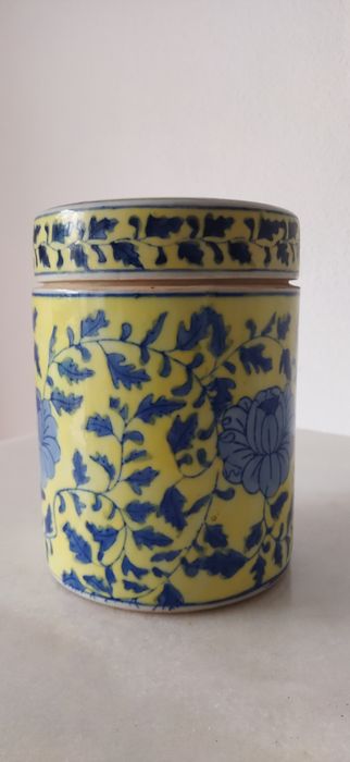 Caixa de chá chinesa porcelana e cerâmica