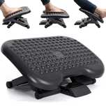 PODNÓŻEK REGULOWANY Biurowy Antypoślizgowy Ergonomiczny Czarny