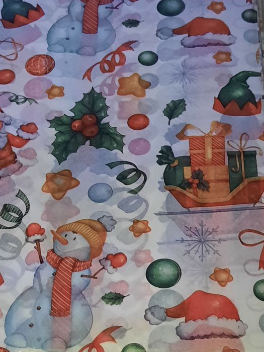 10 folhas papel seda , bonecos de neve, Natal