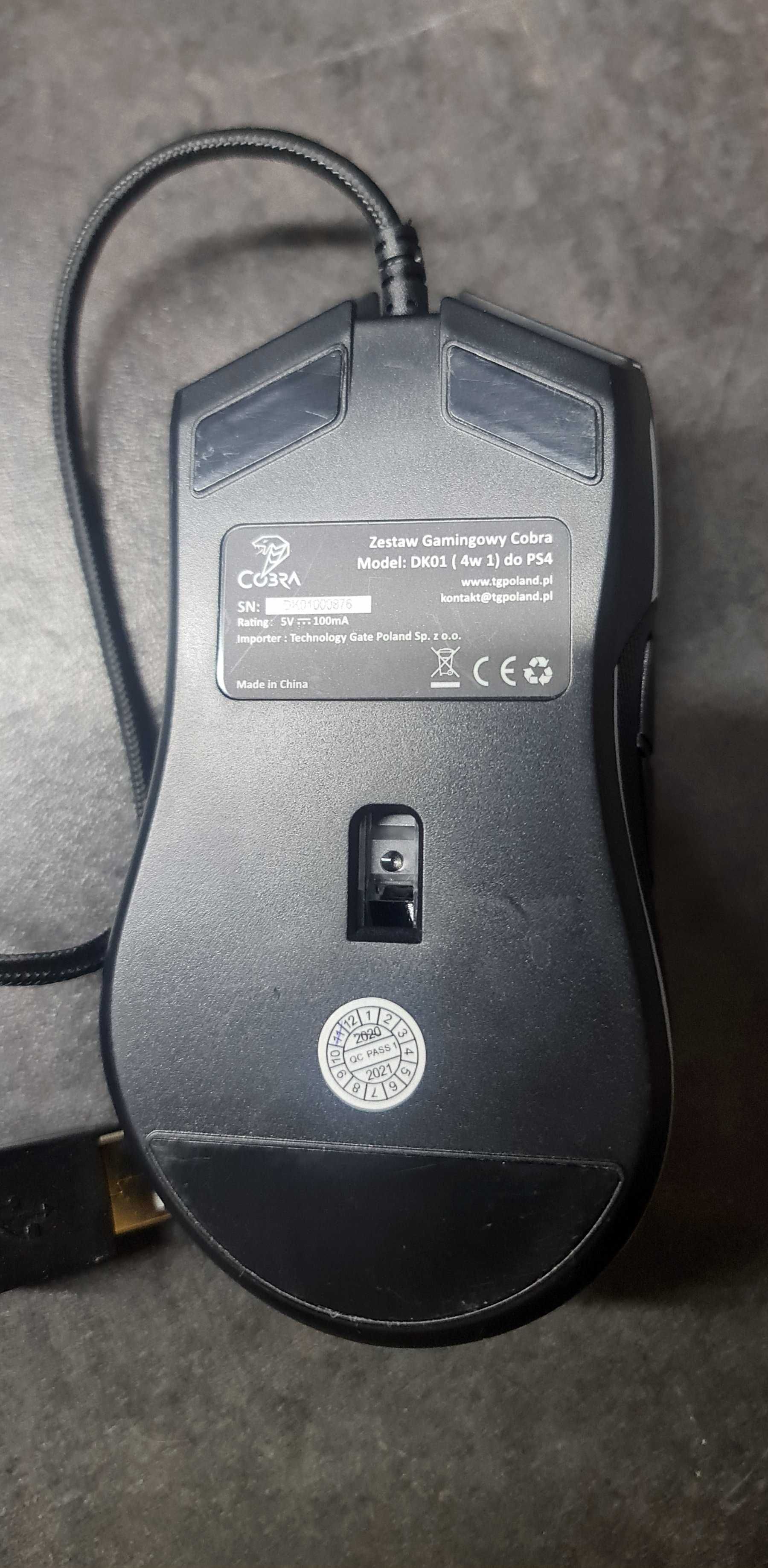 Mysz myszka komputerowa PC Cobra z zestawu DK01 PS4 USB
