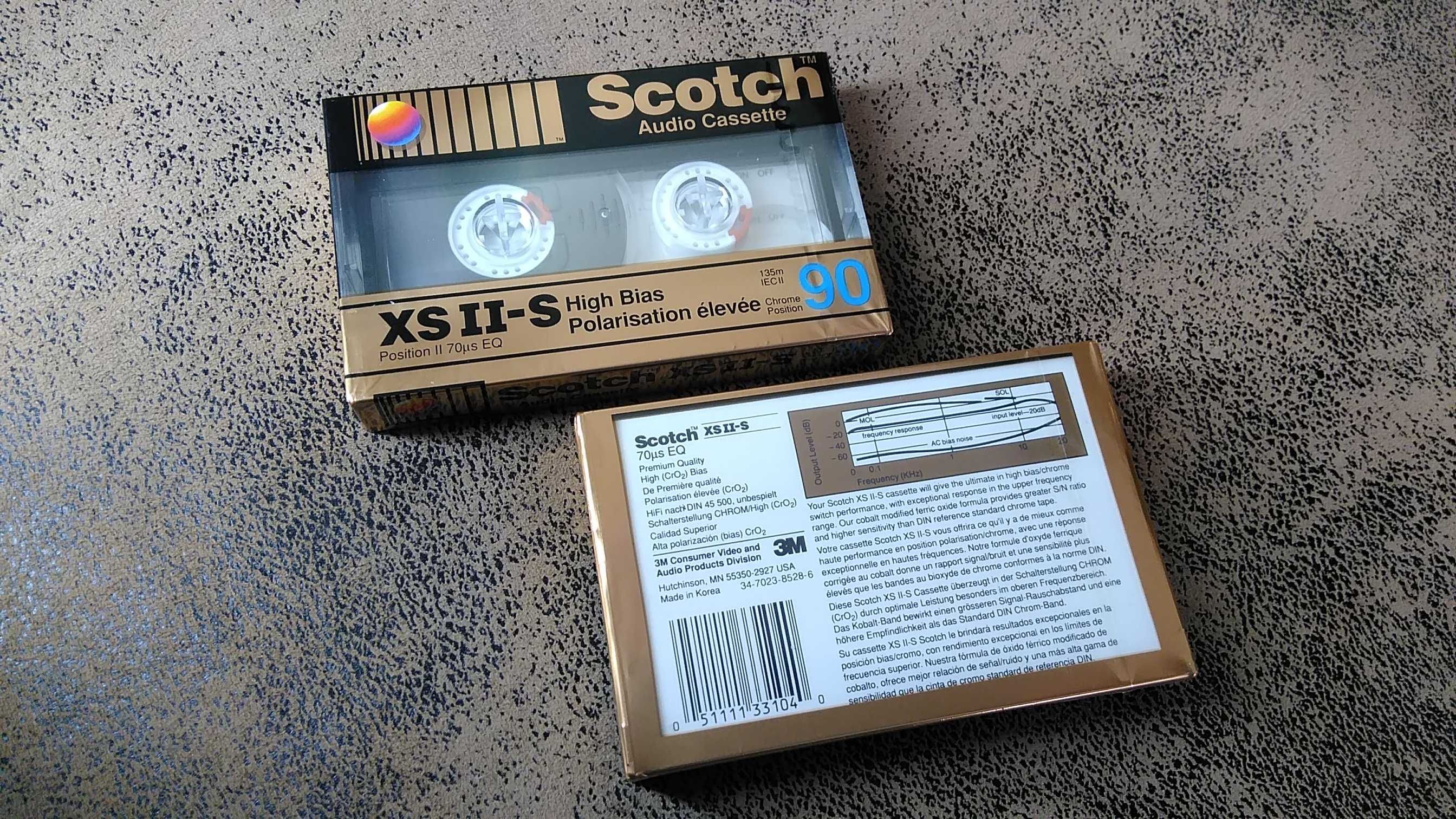 Аудіокасети Scotch нові запаковані Dynarange .XSII  хром і ін